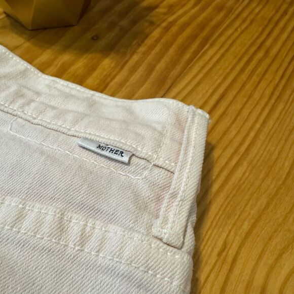 MOTHER SUPERIOR High Waisted Rascal Ankle Slim Straight Jeans Soft Pink Sz 25 - Picture 13 of 15